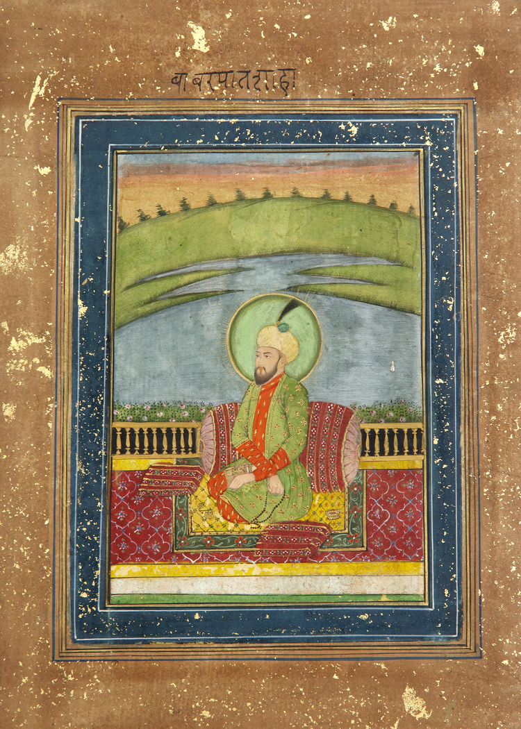 A PORTRAIT OF THE MUGHAL EMPEROR BABUR (R. 1526-30), DELHI, NORTH INDIA, 19TH CENTURY