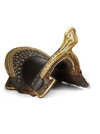 FINELY DECORATED WOOD SADDLES AND A FELT SADDLE COVER, CENTRAL ASIA, 19TH CENTURY