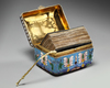 AN ILLUMINATED MINIATURE OTTOMAN QURAN WITH ENAMEL CASE, TURKEY, 19TH CENTURY