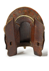 FINELY DECORATED WOOD SADDLES AND A FELT SADDLE COVER, CENTRAL ASIA, 19TH CENTURY