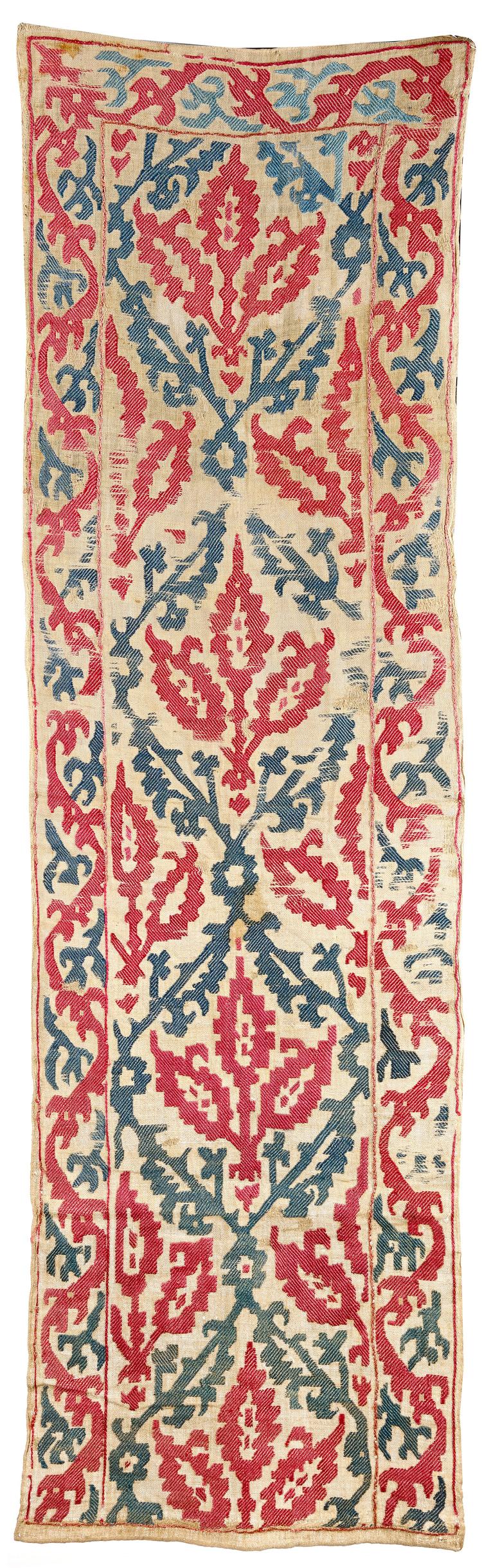 A SILK EMBROIDERY, OTTOMAN, POSSIBLY GREECE, 17TH CENTURY