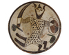 A NISHAPUR FIGURAL BUFFWARE POTTERY BOWL DEPICTING A WARRIOR,  PERSIA, 10TH CENTURY