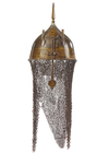 A SAVAFID GOLD-OVERLAID STEEL HELMET, PERSIA, 17TH CENTURY