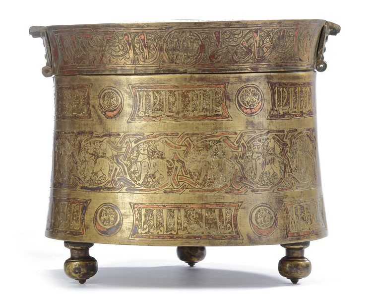 A BRONZE LIDDED DAWAT, 12TH-13TH CENTURY, CENTRAL ASIA