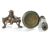A LARGE KHURASAN BRONZE LAMPSTAND, EASTERN PERSIA, 12TH CENTURY