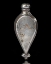A FATIMID SILVER MEDICINE FLASK WITH KUFIC INSCRIPTION, SYRIA OR EGYPT, 10TH-11TH CENTURY