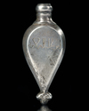 A FATIMID SILVER MEDICINE FLASK WITH KUFIC INSCRIPTION, SYRIA OR EGYPT, 10TH-11TH CENTURY