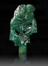 A  MUGHAL CARVED EMERALD DEPICTING A PARROT IN A TREE, 19TH CENTURY