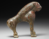 A BRONZE FATIMID MIRROR HANDLE IN THE FORM OF A LION, 11TH CENTURY