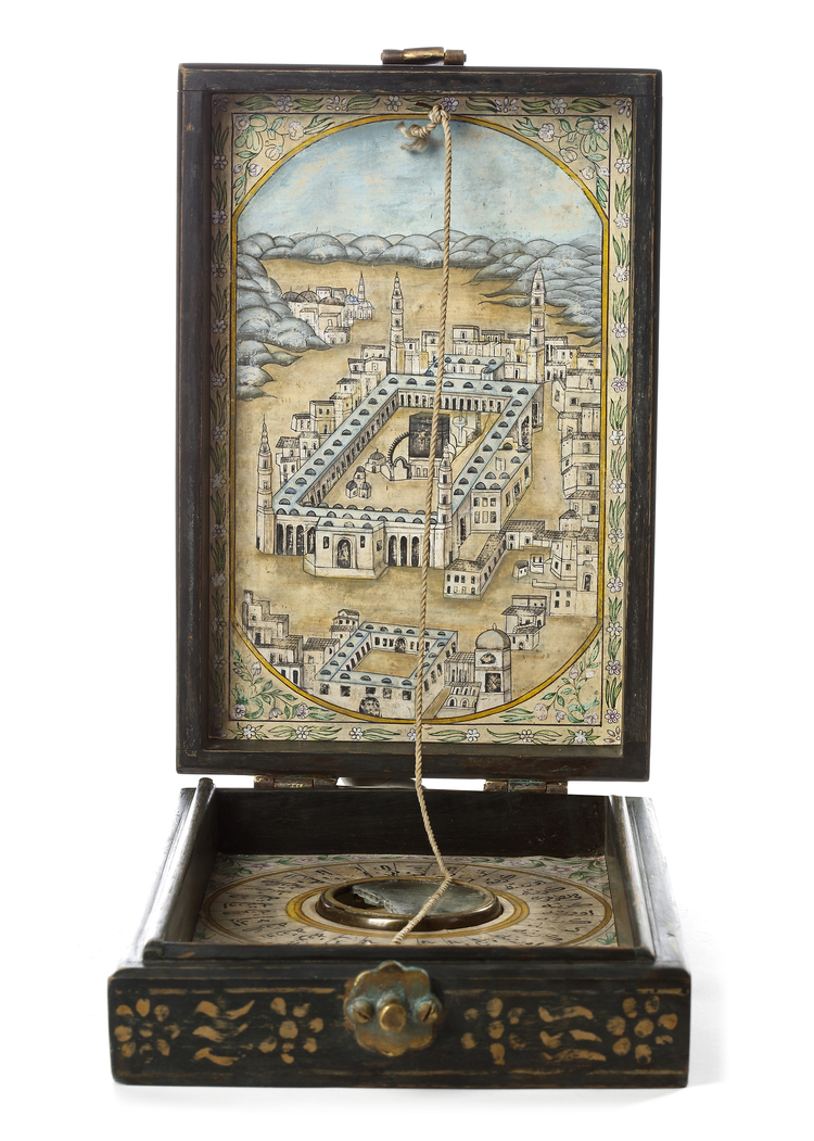 AN OTTOMAN COMPASS AND QIBLA INDICATOR, 19TH CENTURY