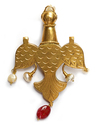 A GEM-SET GOLD PENDANT IN THE FORM OF A BIRD, PROBABLY DECCAN INDIA, 19TH CENTURY