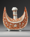 A CHINESE IRON-RED PILGRIM FLASK FOR THE ISLAMIC MARKET, 18TH-19TH  CENTURY