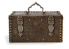 A SAFAVID BRASS JEWELRY BOX, PERSIA, DATED 952 AH/1545 AD