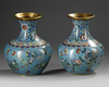 A PAIR OF CHINESE CLOISONNÉ VASES, 19TH CENTURY