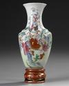 A CHINESE FAMILLE ROSE IMMORTALS' WALL VASE, 19TH CENTURY
