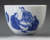A CHINESE BLUE AND WHITE WINE CUP, 19TH CENTURY