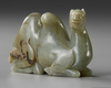 A CHINESE GREEN JADE CAMEL, 18TH-19TH CENTURY