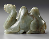 A CHINESE GREEN JADE CAMEL, 18TH-19TH CENTURY