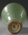 A CHINESE CELADON MEIPING VASE WITH DRAGON, MING STYLE, QING DYNASTY (1644-1911)