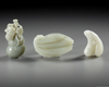 A GROUP OF THREE CHINESE 'PLANTS AND VEGETABLES' CARVINGS, 19TH-20TH CENTURY