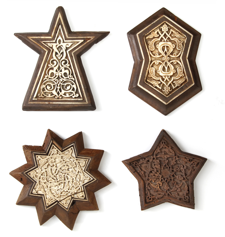 A GROUP OF CARVED BONE INLAID WOOD PANELS IN THE MAMLUK STYLE, 18TH-19TH CENTURY