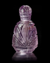 A CARVED AMETHYST FLASK WITH STOPPER, INDIA, LATE 19TH-EARLY 20TH CENTURY
