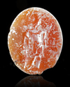 A CARNELIAN INTAGLIO WITH A STANDING MARS, 2ND CENTURY AD