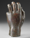 A ROMAN BRONZE FEMALE LEFT HAND, CIRCA 1ST CENTURY AD