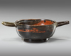 A GREEK POTTERY BOLSAL BLACK SLIP WINE CUP, CIRCA 4TH CENTURY BC