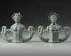 A PAIR OF ROMAN BRONZE CHARIOT FITTINGS, CIRCA 1ST- 2ND CENTURY A.D.