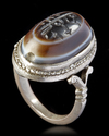 AGATE SEAL SILVER RING