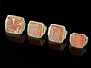 FOUR AGATE SEAL SILVER RINGS