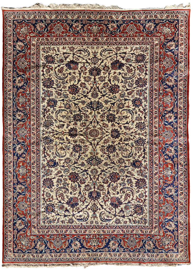 AN ISFAHAN CARPET, PERSIA, FIRST HALF 20TH CENTURY