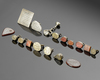 17 CARNELIAN AND SILVER SEALS WITH TEXT AND DATA, 19TH CENTURY