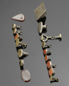 17 CARNELIAN AND SILVER SEALS WITH TEXT AND DATA, 19TH CENTURY