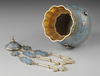 A MOSQUE LAMP, BRONZE WITH CLOISONNÉ ENAMEL DECORATION, CHINA, LATE 19TH CENTURY