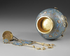A MOSQUE LAMP, BRONZE WITH CLOISONNÉ ENAMEL DECORATION, CHINA, LATE 19TH CENTURY
