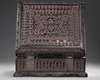 A CHINESE LACQUER AND WOODEN BOX, MING DYNASTY (1368-1644)
