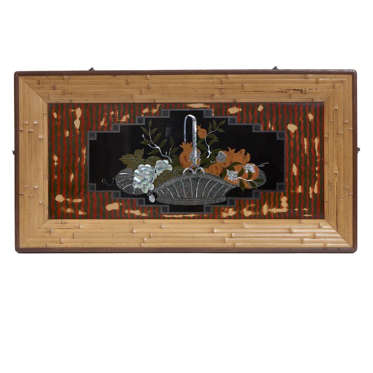 A JAPANESE LACQUER-WORK PANEL, MEIJI PERIOD (1868-1912)