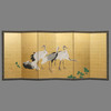 A LARGE JAPANESE SIX-PANEL BYÔBU 屏風 (ROOM DIVIDER) BY GANRYÔ 岸良 (1798-1852)