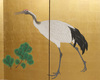 A LARGE JAPANESE SIX-PANEL BYÔBU 屏風 (ROOM DIVIDER) BY GANRYÔ 岸良 (1798-1852)
