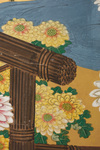 A JAPANESE FLORAL SIX PANEL SCREEN, MEIJI PERIOD (1868-1912)