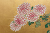 A JAPANESE FLORAL SIX PANEL SCREEN, MEIJI PERIOD (1868-1912)