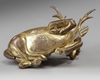 A CHINESE BRONZE DEER, 19TH CENTURY