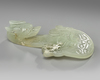 A CHINESE PALE CELADON JADE 'DRAGON' BELT HOOK, QING DYNASTY, 19TH CENTURY