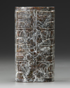 A RARE BLACK JADE RITUAL VESSEL, CONG, SONG DYNASTY (960-1279)