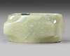 A CHINESE CELADON JADE ARCHAISTIC CONG, MING DYNASTY (1368-1644)