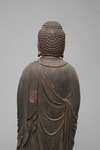 A JAPANESE GILDED WOODEN BUDDHA AMIDA, EDO PERIOD (1600-1868)