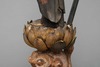 A JAPANESE GILDED WOODEN BUDDHA AMIDA, EDO PERIOD (1600-1868)