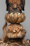 A JAPANESE GILDED WOODEN BUDDHA AMIDA, EDO PERIOD (1600-1868)